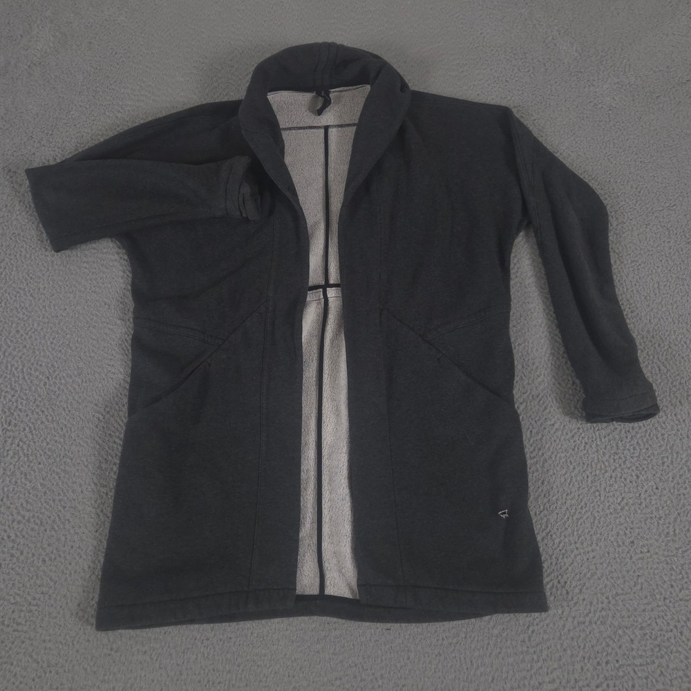 Lululemon Sweater Womens 6 Black Take You There Wrap Fleece Longline Pockets